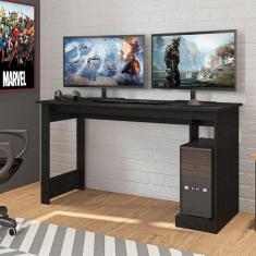 Mesa Gamer Escrivaninha 136cm com Apoio para CPU Caemmun Preto