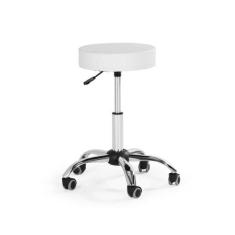 Banqueta Mocho Sem Encosto com Regulagem de Altura - Branco - Magazine