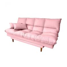 Sofá Cama Andorra Corano 3 Lugares Reclinável Império Rosa 309
