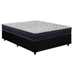 Cama Box Casal: Colchão Anatômico Ortobom D45-ep Airtech 150 OrtopilowBase Courano Black(138x188)
