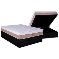 Cama Box Baú Casal: Colchão Anatômico Orthoflex Foggia Premier + Base 