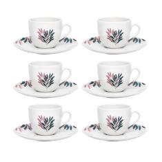 Conjunto De 6 Xícaras Grandes 200 Ml Com Pires Coup Selva