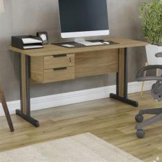 Escrivaninha Mesa Escritório 120cm com 2 Gavetas Versátil Itapuã - Esp