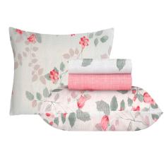 Jogo De Cama Duplo Casal 4 Peças 140 Fios 250x220cm Adele Realce Premium - Sultan