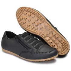 Tênis feminino Sapatênis Bella Dama em Couro Eco com Elástico e Ziper Calce Fácil-Feminino