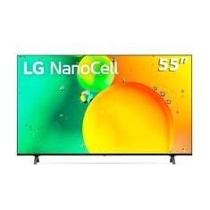 Smart TV LG 55" 4K UHD, NanoCell, 3x HDMI 2.0 NVIDIA GeForce Now, ThinQ AI, Smart Magic, Google, Alexa - 55NANO75