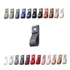 Kit com 20 Puxadores Doba Parafuso para Móveis Armário Guarda Roupa Gaveta Porta Baús Caixas Bandeja Cesto Tábua - Cor Textura de Couro…