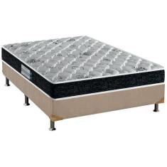 Cama Box Casal: Colchão Anatômico Probel D45 Firmepedic Advanced Tech2000 + Base CRC Suede Clean(138x188)