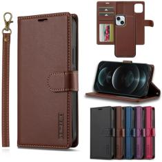 Capa de Estojo Capa removível compatível com iPhone 14 Plus Capa tipo carteira com porta-cartões Capa magnética de couro PU premium com suporte Alça de pulso à prova de choque Capa protetora flip remo