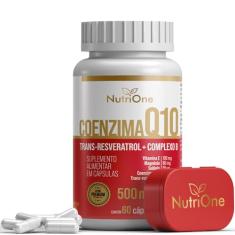 Coenzima Q10 Premium com Trans-Resveratrol, Magnésio, Selênio e Vitaminas B1, B2, B3, B6, B9, B12 e E - Nutrione