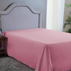 Lençol Queen Avulso Sem Elástico Rosê 400 Fios 2,50m x 2,20m - Bordand