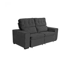 Sofá Zara C-encosto Ajustável E Pés Com Rodízio Cristal C-2 Metros Anjo De Casa