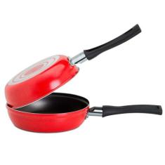Omeleteira Garlic em Alumínio 18 cm Vermelho Brinox