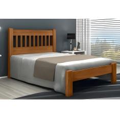 Cama Queen Size Pérola de Madeira Maciça Angelim Pedra/TauariImbuia