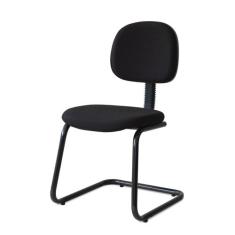 Cadeira Secretária Turim Pé Continuo - Flex Cadeiras, Preto