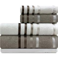 Jogo de toalhas Banhão Gigante Karsten Lumina 5 Peças Fio Penteado