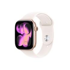 Apple Watch Series 11 GPS + Cellular, Caixa Cor de Ouro Rosa de Alumínio de 46 mm, Pulseira esportiva blush-clara, Tamanho P/M - MFCG4AM/A