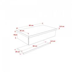 Bancada para Banheiro Cuba Rt45 com Prateleira 605w Metrópole Compace