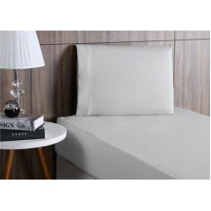 Jogo de cama lençol solteiro 2 peças algodão percal 180 fios acabament