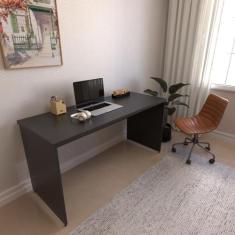 Escrivaninha Mesa Escritório 160cmx60cm 160cm Preto - Bramov Móveis