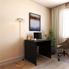 Escrivaninha Mesa Escritório 80cmx70cm 80cm Preto - Bramov Móveis