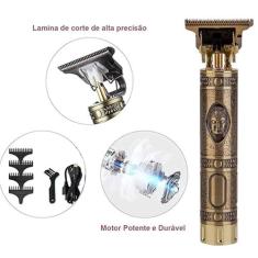 Máquina Profissional Dragão Acabamento Sem Fio Cabelo Barba - Home Goo