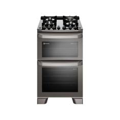 Fogão de Piso Electrolux FE4DC Com Forno Duplo 4 Bocas Cinza, Prata, 1