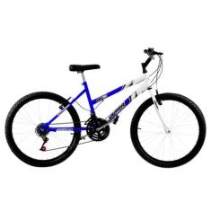 Bicicleta Aro 26 18 Marchas Bicolor Azul E Branca Pro Tork Ultra - Ult