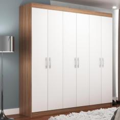 Guarda Roupa Casal 6 Portas 2 Gavetas Montreal Evidência - Branco/Demolição