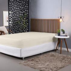 Lençol Queen Avulso com Elástico Percal 200 Fios Palha - Casa Fernando