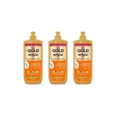 Creme Para Pentear Niely Gold 500Ml Nutriçao-Kit C/3Un
