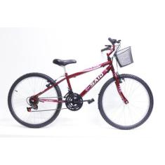 Bicicleta Aro 24 Feminina 18 Marchas Kitty Said-x - Saidx, Vermelho