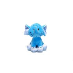 Pelúcia de Elefante Azul com Chocoalho Unik Baby - Uniq Baby