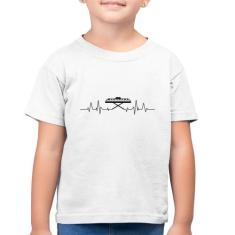 Camiseta Algodão Infantil Teclado Batimentos Cardíacos - Foca na Moda,