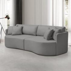 Sofá 3 Lugares 246 Cm Dakota Moderno - Konfort King