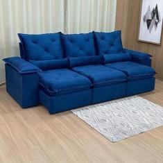 Sofá Retrátil e Reclinável Confortável com 2,20m de Largura e Abertura