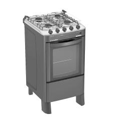 Fogão Esmaltec Pérola 4 Bocas Preto Bivolt