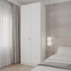 Guarda-Roupa Modulado 2 Portas Americanas com Cabideiro e 2 Gavetas Hera CabeCasa MadeiraMadeira