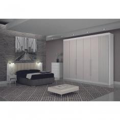 Guarda Roupa Casal 6 Portas 6 Gavetas - São Carlos-branco - Leifer Móveis