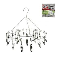 Varal Aço Inox Suspenso Meias e Roupa Intima -24 Prendedores - Clink