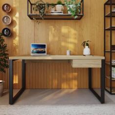 Escrivaninha Mesa Escritório Yon Diretor com 1 Gaveta 150x70x75 - Meta