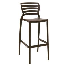 Banqueta Sofia Alta Bar Marrom Tramontina
