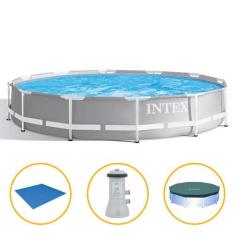 Piscina Intex 4.485 Litros Estrutural Prism Capa Bomba Filtrante Forro