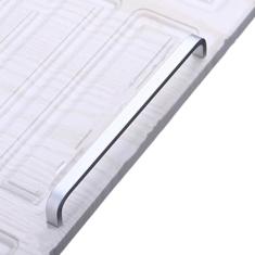 4/6/8/10/12 polegadas ouro preto prata alumínio alças armário de porta de cozinha maçaneta reta puxadores ferragens de móveis, 192 mm sólido, prata, 1 peça