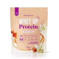 Sanavita - Whey Protein UP - 22g de Proteínas e 5g de BCAAs - Sabor Baunilha e Caramelo - 900g