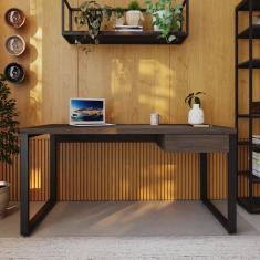 Escrivaninha Yon Diretor com 1 Gaveta 150x70x75 Terracota/Preto