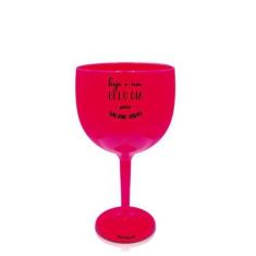 Taça Gin Rosa Acrílico Personalizada Salvar Vidas - Krystalon