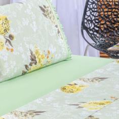 Jogo de Cama Lençol Solteiro 3 Peças 100% Algodão Percal 180 fios Baba