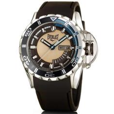 Relógio Pulso Everlast Masculino Aço Calendário E238, Azul