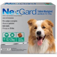 Nexgard Cães 10 a 25 kg Cx 3 comprimidos - Merial